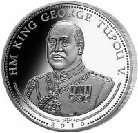 () Монета Тонга 2010 год 1 паанга ""  Биметалл (Серебро - Ниобиум)  UNC